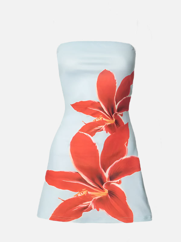 Amery Hibiscus Floral Mini Dress
