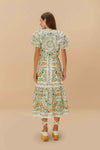 FARM Rio Folk Floral Lace Midi Dress