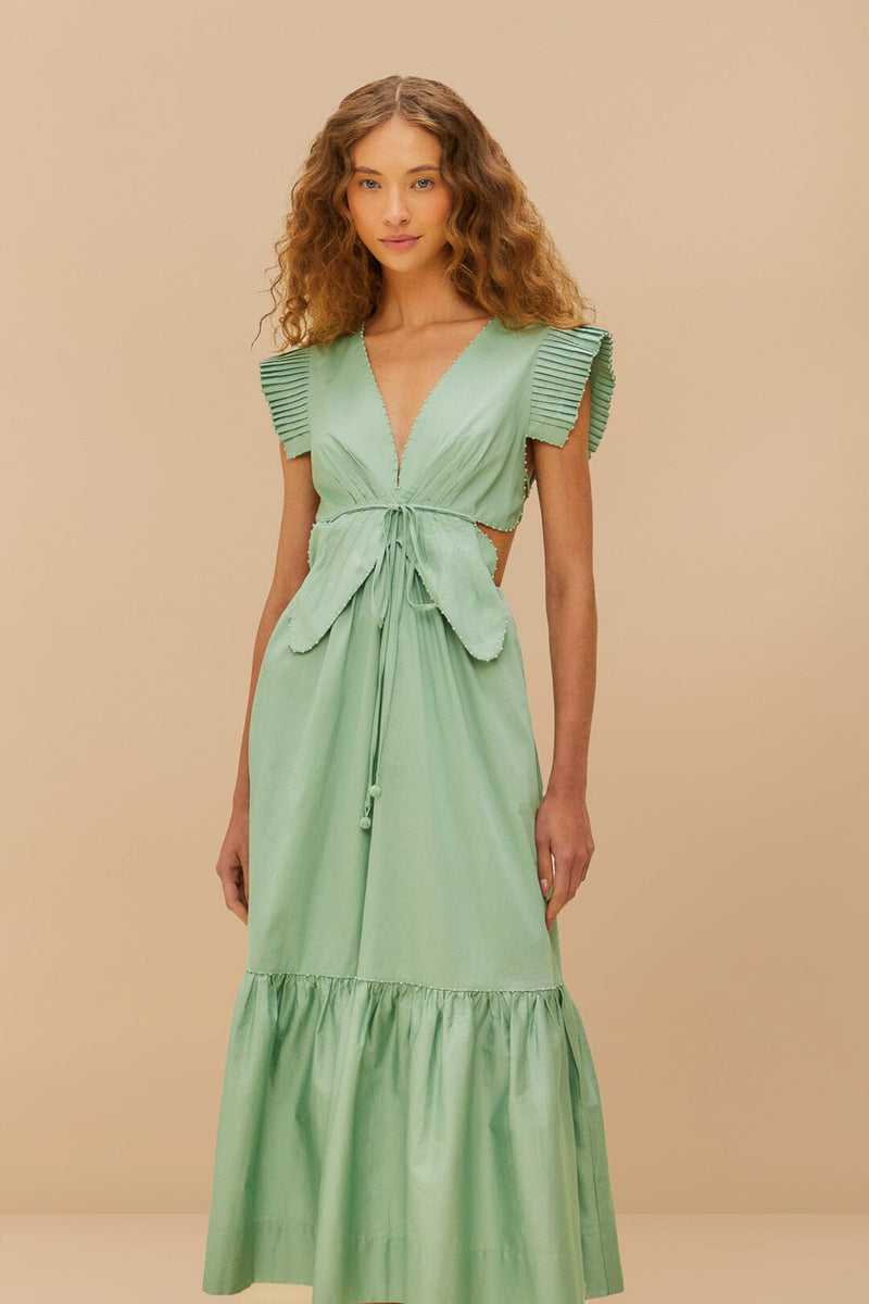 FARM Rio Butterfly Cut-Out Midi Dress
