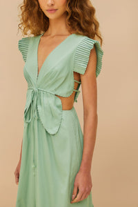FARM Rio Butterfly Cut-Out Midi Dress
