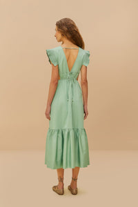 FARM Rio Butterfly Cut-Out Midi Dress