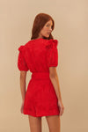 FARM Rio Eyelet Beaded Belt Romper