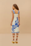 FARM Rio Floral Cascade Wavy Midi Dress