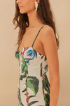 FARM Rio Midnight Macaw Fiesta Linen Mini Dress
