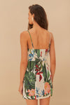 FARM Rio Midnight Macaw Fiesta Linen Mini Dress