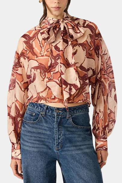 Steve Madden Sutton Tie Neck Top