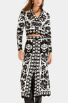 FARM Rio Floral Arabesque Knit Top & Midi Skirt Set