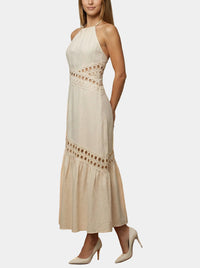 Marlia Cutwork Halter Maxi Dress