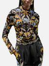 FARM Rio Snake Garden Jersey Blouse