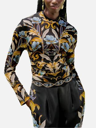 FARM Rio Snake Garden Jersey Blouse