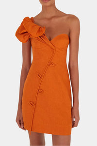 FARM Rio Orange Flower Mini Dress