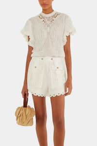 FARM Rio Artisanal Linen Shorts