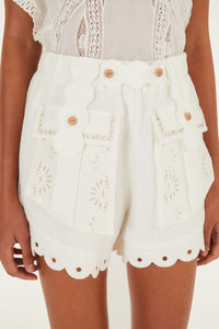 FARM Rio Artisanal Linen Shorts