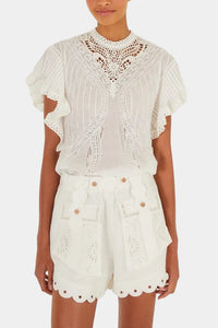 FARM Rio Artisanal Linen Shorts