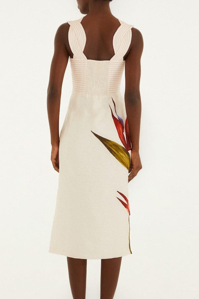 FARM Rio Strelitzia Sand Midi Dress