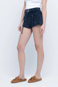 BLANK NYC Midnight Drift Suede Shorts