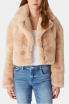 BLANK NYC Oatmeal Crush Faux Fur Jacket
