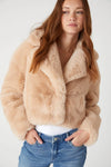 BLANK NYC Oatmeal Crush Faux Fur Jacket