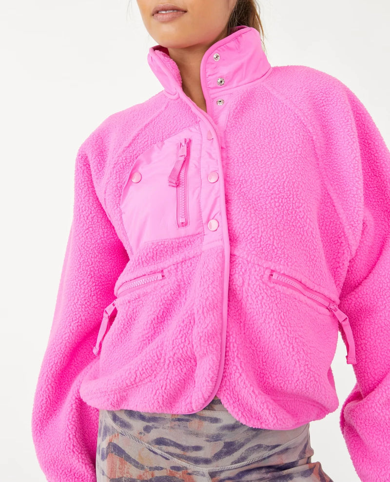FP Movement Hit The Slopes Fleece Jacket in Hot Pink
