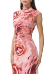 AFRM Jolie Turtleneck Ruched Sleeveless Top