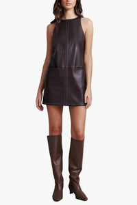 Saylor Damian Faux Leather Mini Dress