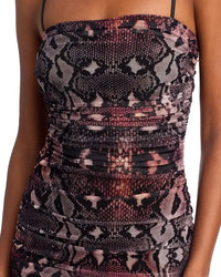AFRM Hazel Crochet Lace Dress in Scattered Snake