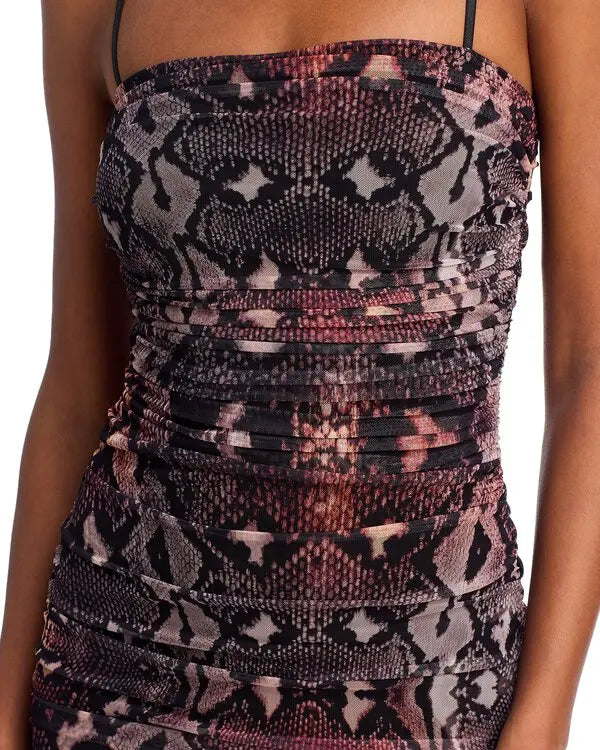 AFRM Hazel Crochet Lace Dress in Scattered Snake