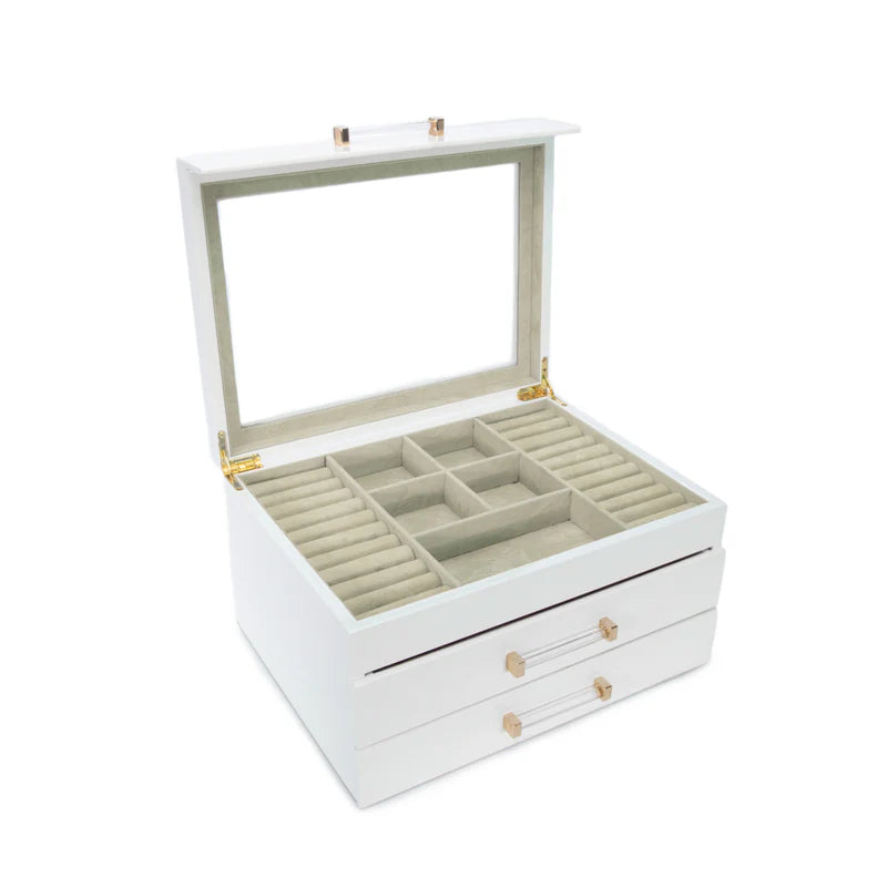 Brouk & Co Kendall 3 Clear Lid Jewelry Box