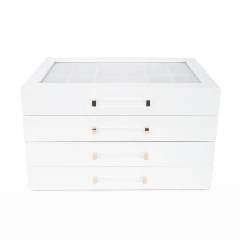 Brouk & Co Kendall 4 Clear Lid Jewelry Box