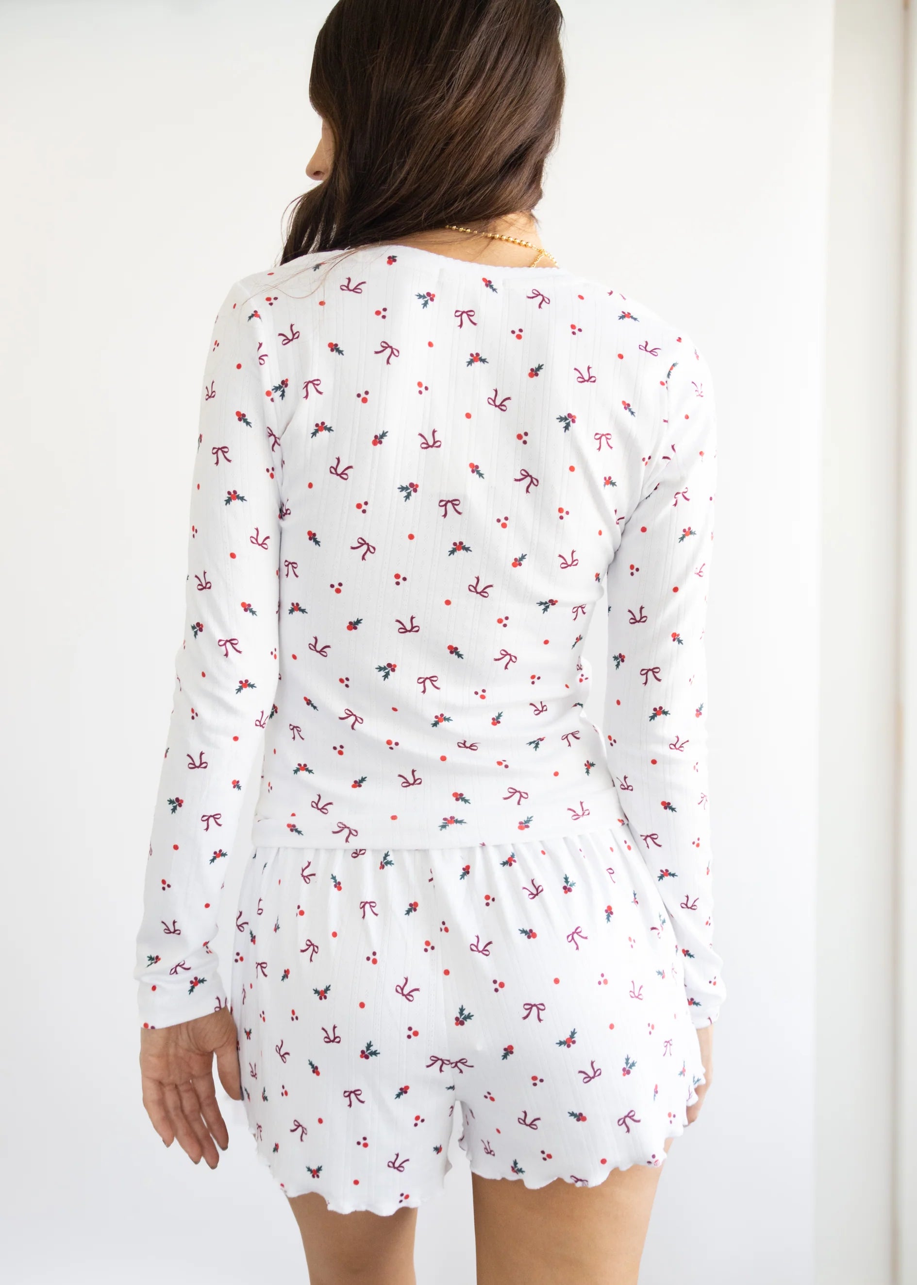 Z Supply Holly Long Sleeve Top & Shorts Set