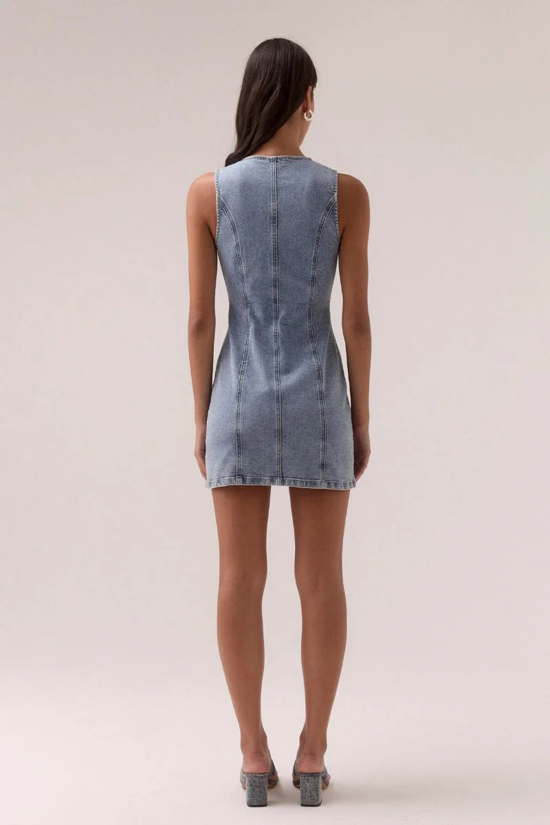 Sovere Etch Denim Mini Dress