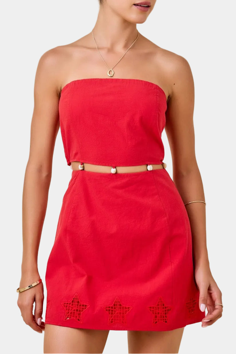 Junie Strapless Cut Out Mini Dress