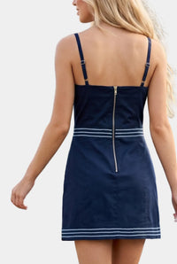 Bess Contrast Stitch Mini Dress