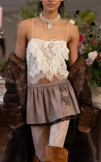 Love Shack Fancy Auraveyn Lace Top