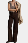 Pistola Penny High Rise Wide Leg Jeans in Mocha