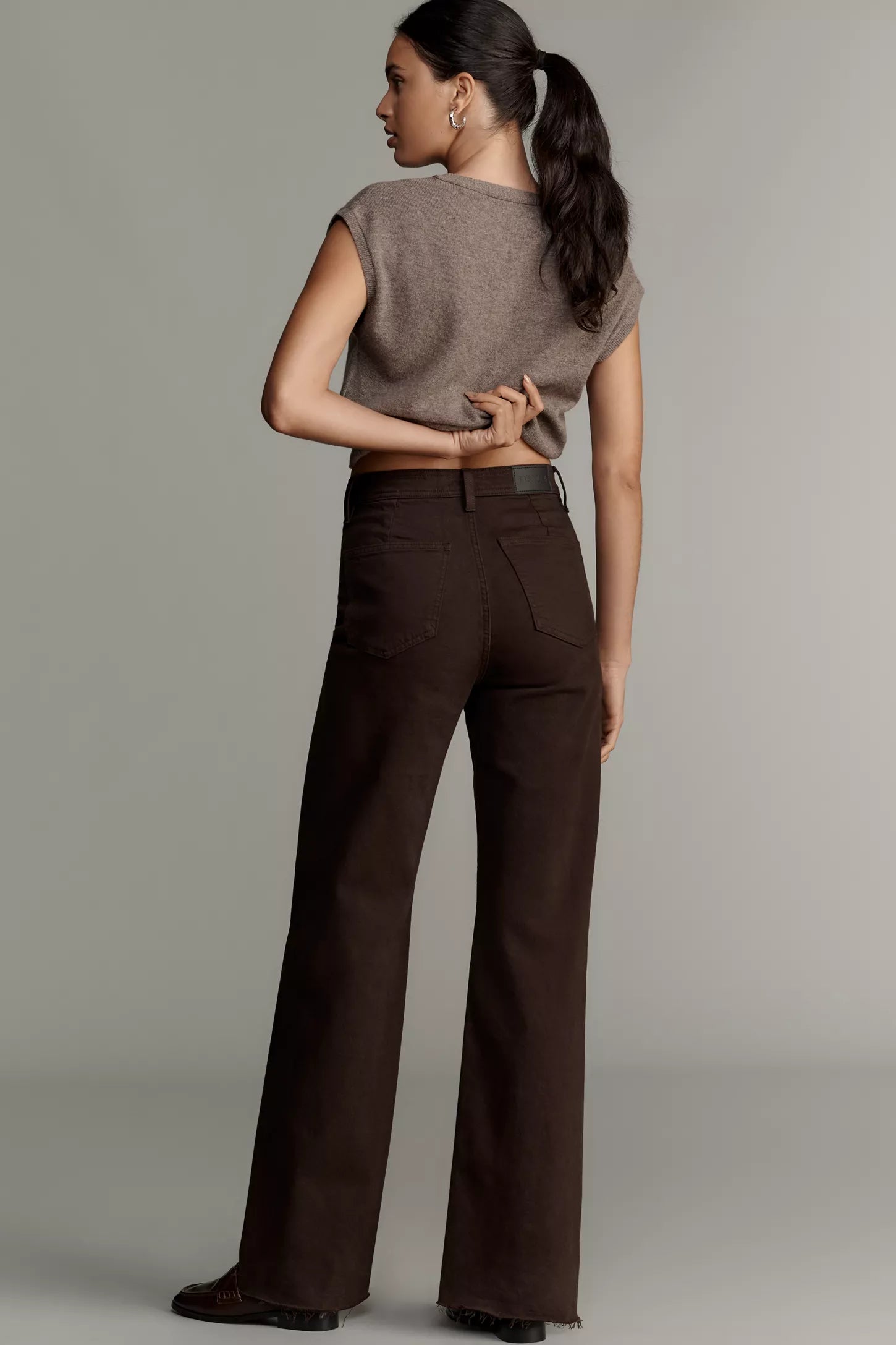 Pistola Penny High Rise Wide Leg Jeans in Mocha