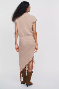 Saylor Senna Fringe Knit Midi Dress