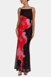 Ava Boat Neckline Floral Maxi Dress