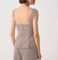 Dress To Twill Asymmetric Corset Top