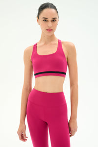 SPLITS59 Miles Rigor Bra in Sangria/Black