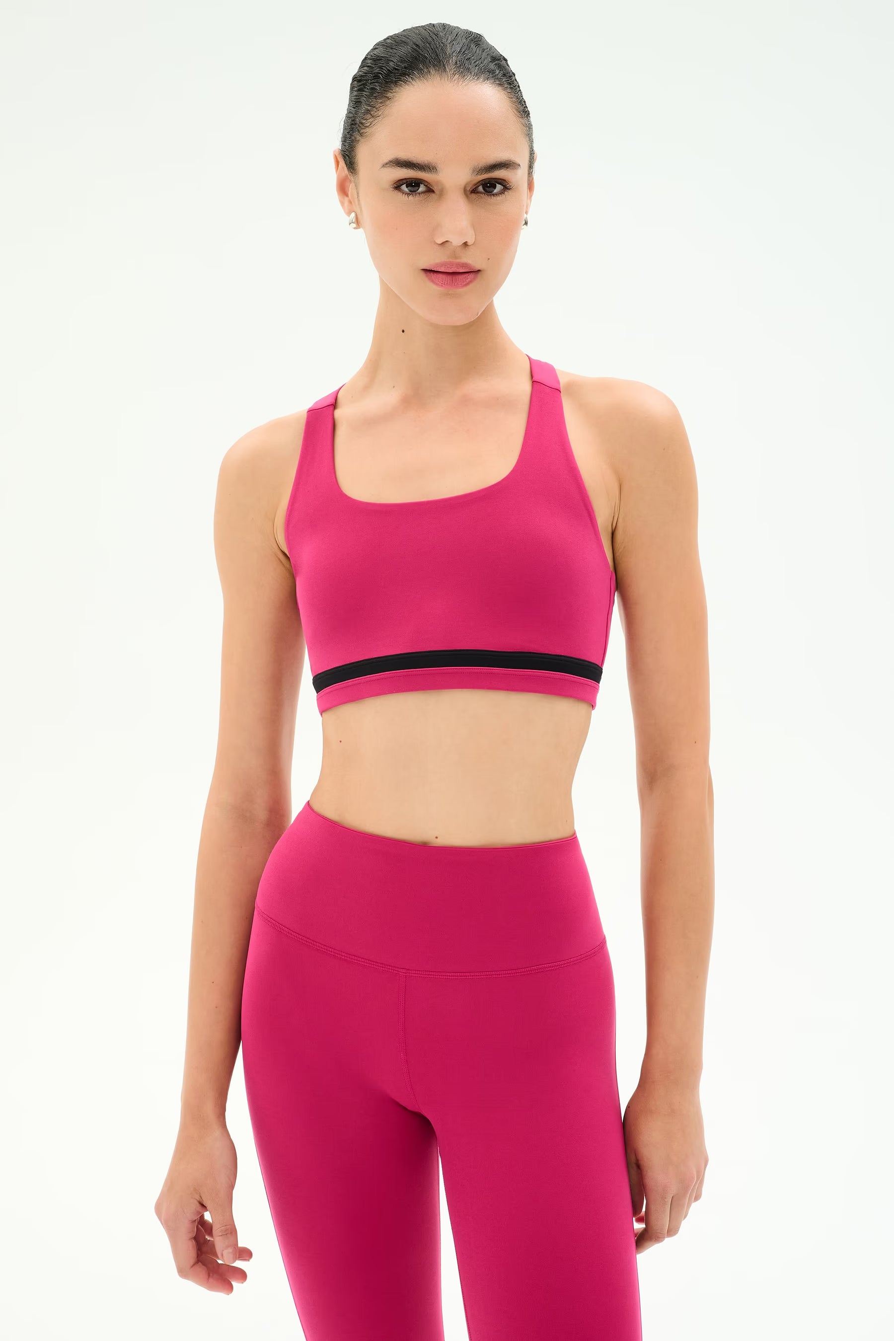 SPLITS59 Miles Rigor Bra in Sangria/Black