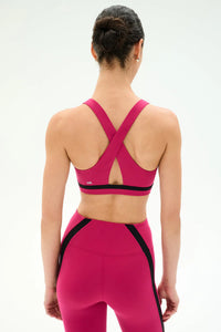SPLITS59 Miles Rigor Bra in Sangria/Black
