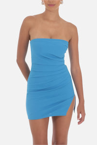 Rosa Strapless Side Ruched Mini Dress