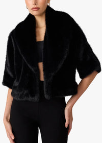 Steve Madden Hestia Crop Coat in Black