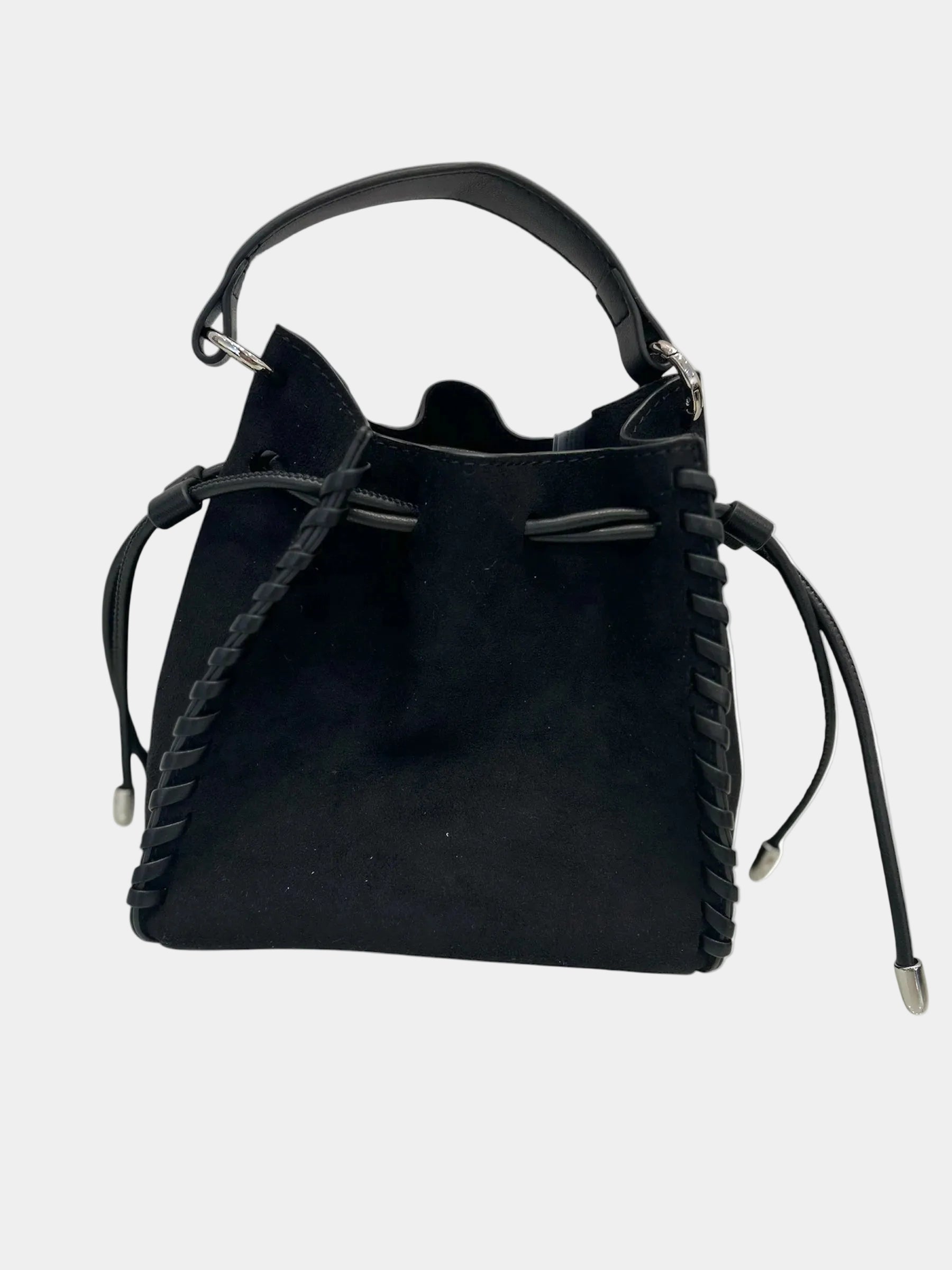 REMI/REID Fallon Mini Faux Suede Bag in Black