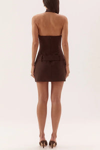 Sovere Sadie Mini Dress in Dark Chocolate