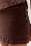 Sovere Zyra Denim Bodice top & Mini Skort in Raisin