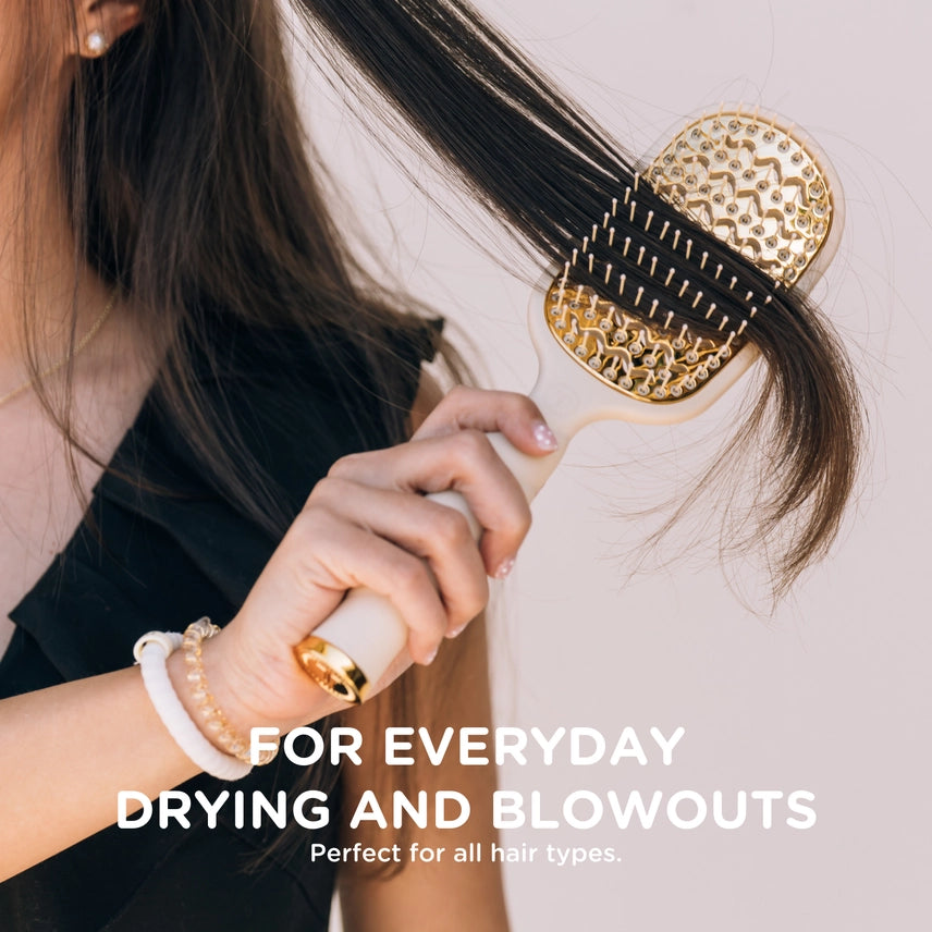 TELETIES Vented Hair Brush in Tan