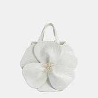 Melie Bianco Monroe Flower Top Handle Bag in Ivory
