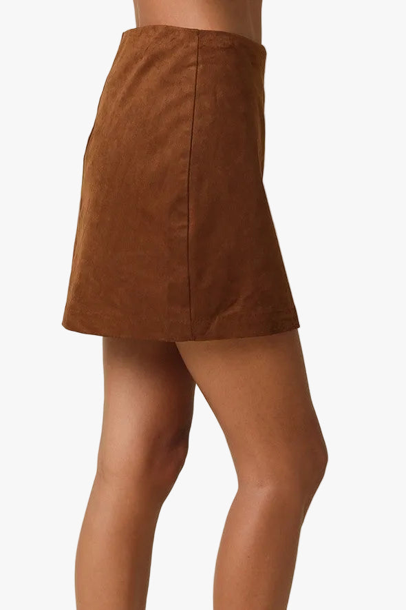 Sana Faux Suede Mini Skirt